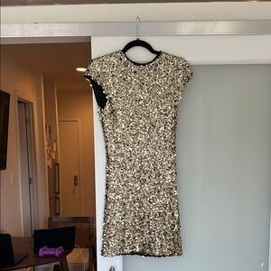 Zara Gold Sequin Mini Dress